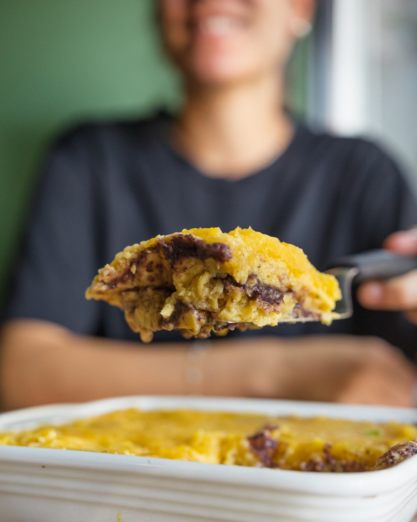 Pastelón de plátano maduro